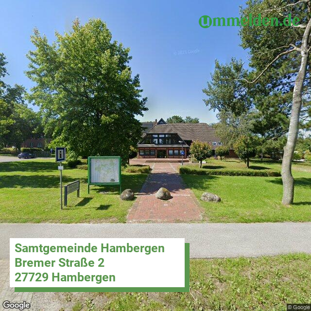 033565401 streetview amt Samtgemeinde Hambergen