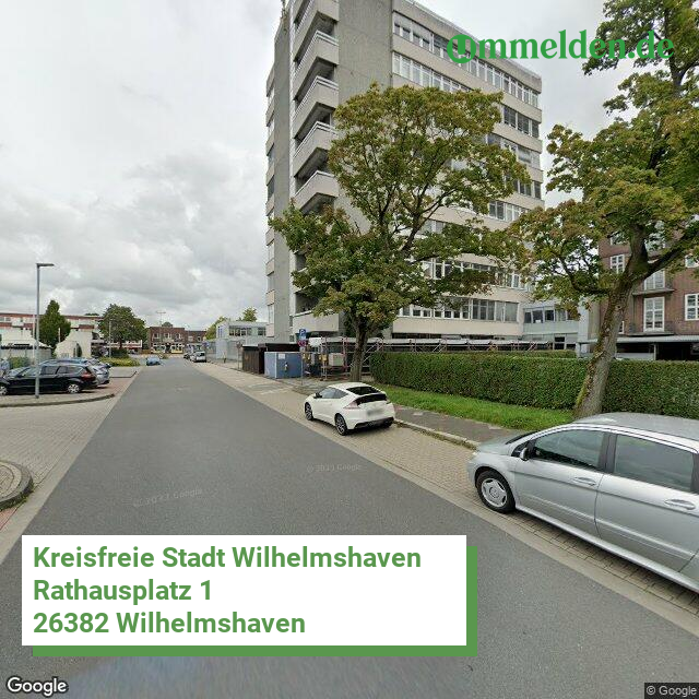 034050000000 streetview amt Wilhelmshaven Stadt