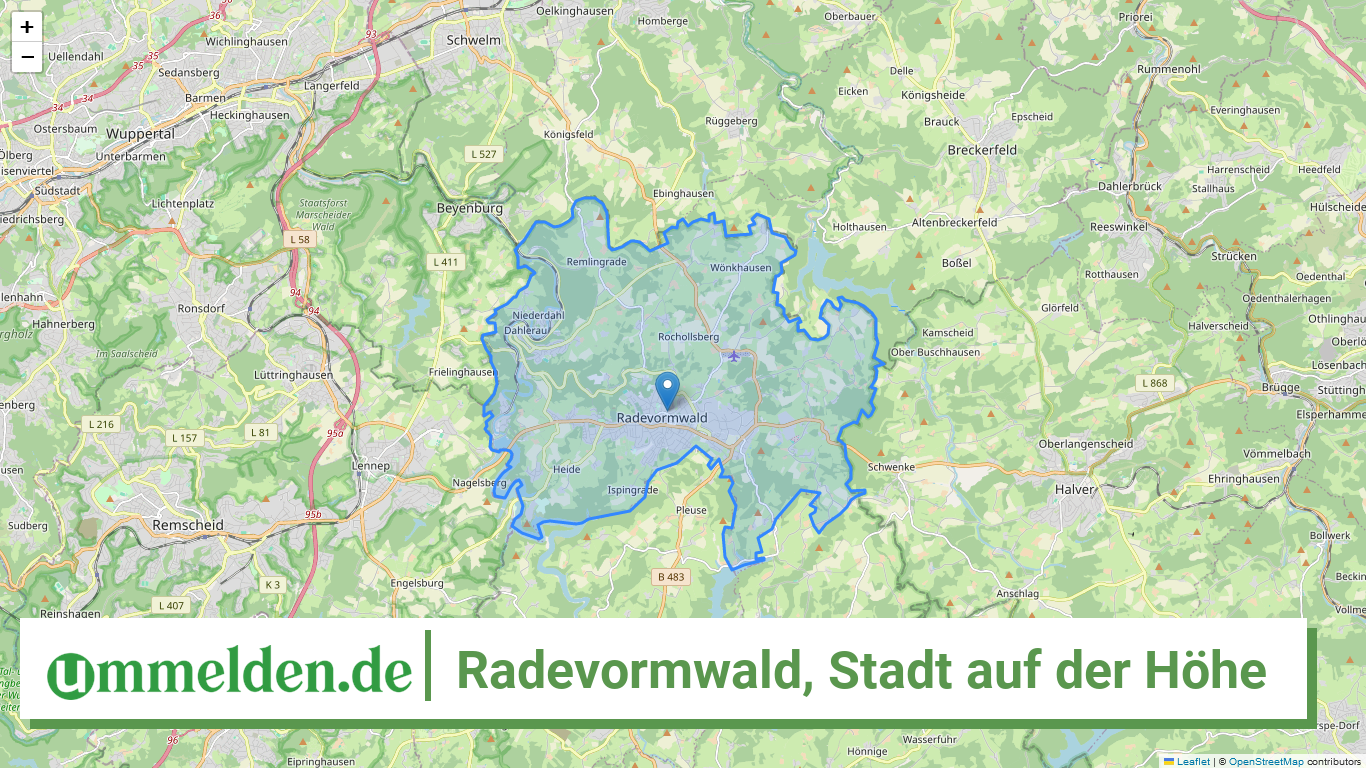 053740036036 Radevormwald Stadt auf der Hoehe