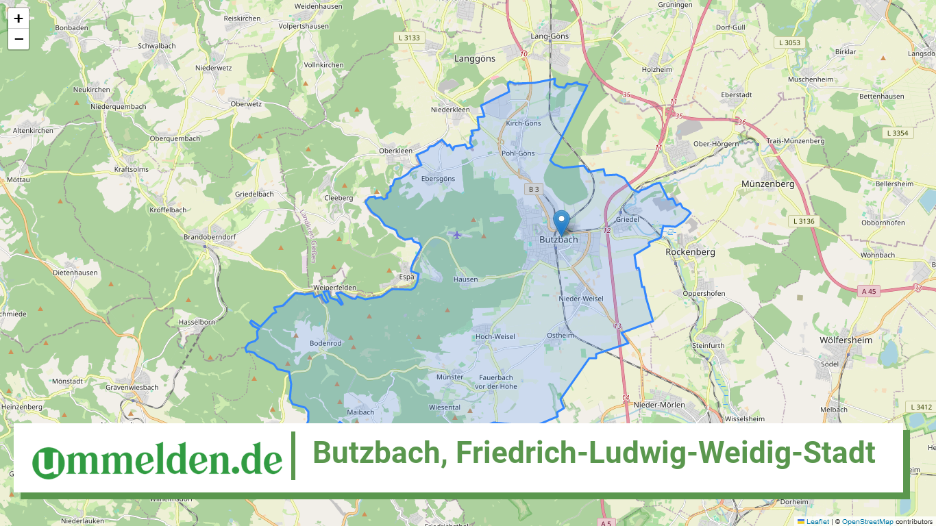 064400005005 Butzbach Friedrich Ludwig Weidig Stadt