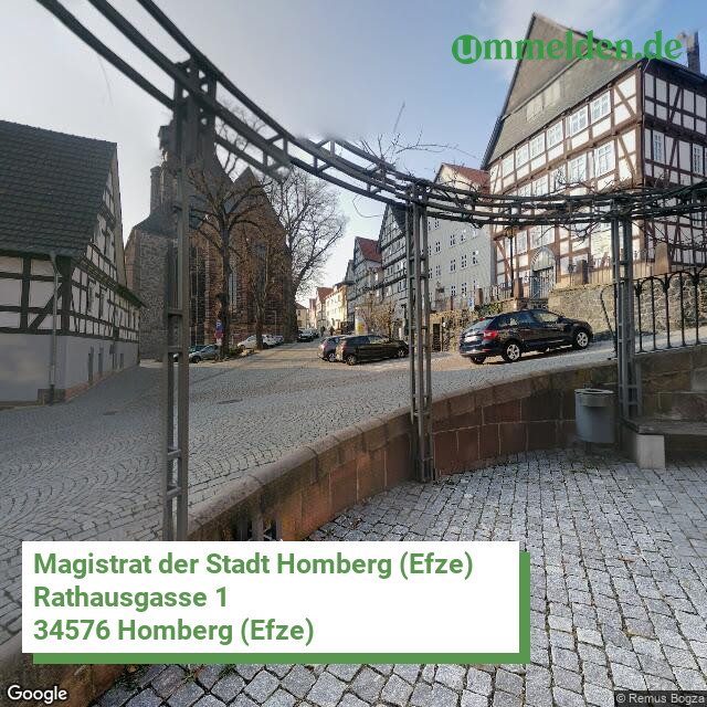 066340009009 streetview amt Homberg Efze Reformationsstadt Kreisstadt