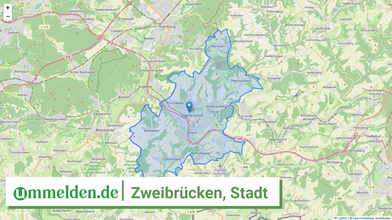 073200000000 Zweibruecken Stadt