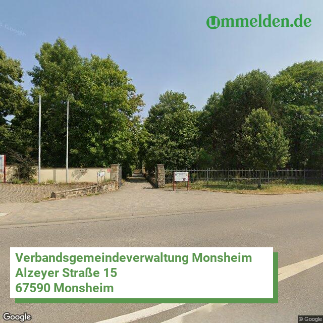 073315003 streetview amt Verbandsgemeindeverwaltung Monsheim