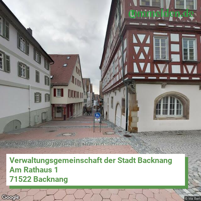 081195001 streetview amt Verwaltungsgemeinschaft der Stadt Backnang