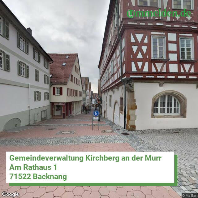 081195001038 streetview amt Kirchberg an der Murr