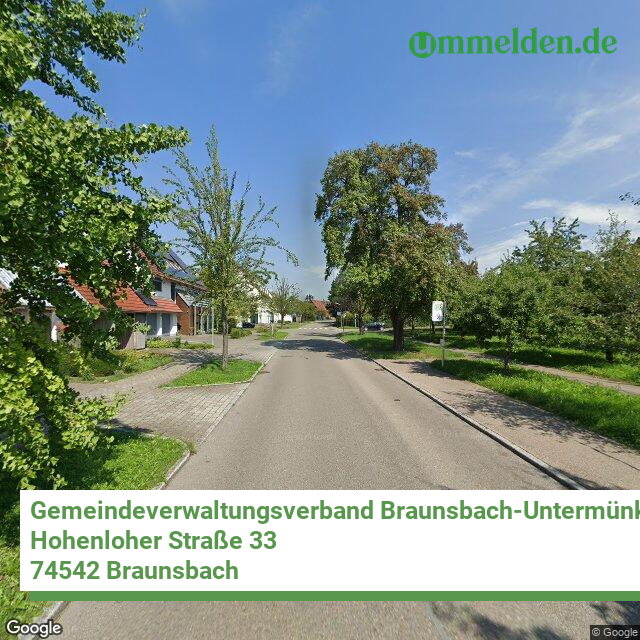 081275001 streetview amt Gemeindeverwaltungsverband Braunsbach Untermuenkheim