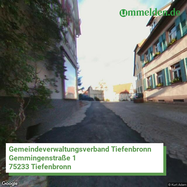 082365007 streetview amt Gemeindeverwaltungsverband Tiefenbronn