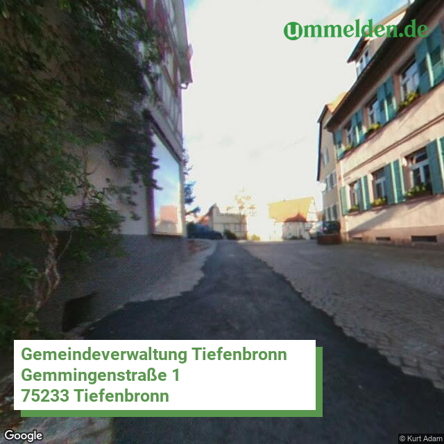 082365007062 streetview amt Tiefenbronn