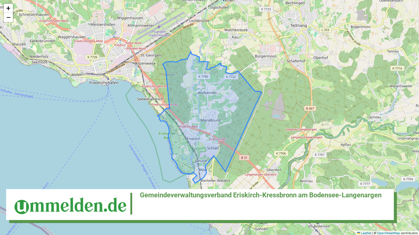 084355001 Gemeindeverwaltungsverband Eriskirch Kressbronn am Bodensee Langenargen