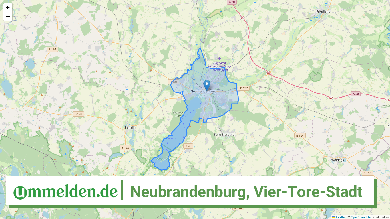 130710107107 Neubrandenburg Vier Tore Stadt