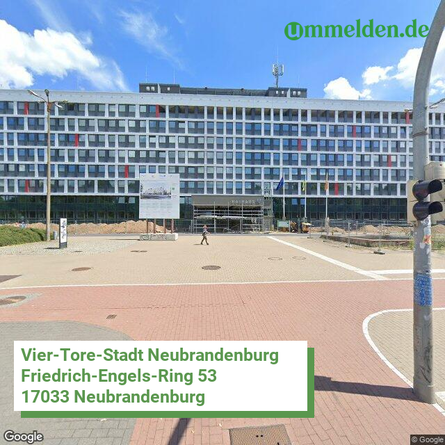 130710107107 streetview amt Neubrandenburg Vier Tore Stadt