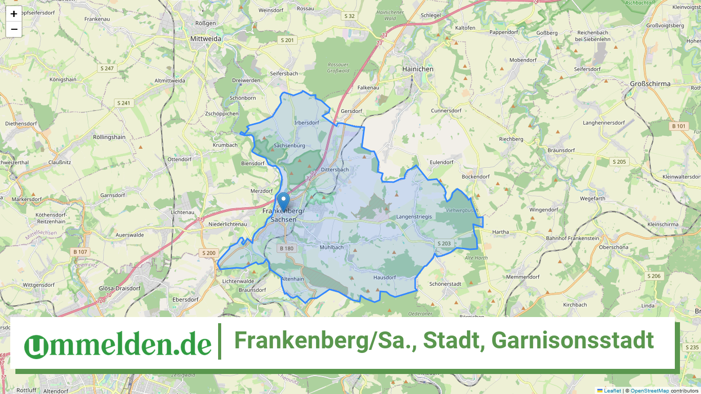 145220150150 Frankenberg Sa. Stadt Garnisonsstadt