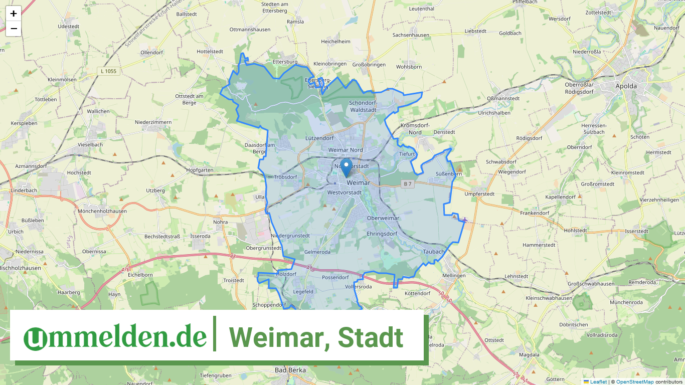 160550000000 Weimar Stadt