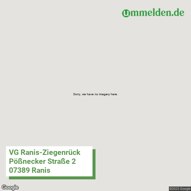 160755013 streetview amt VG Ranis Ziegenrueck